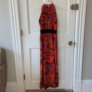 Stunning Vintage 60s/70s Maxi Dress - Psychedelic - Slits